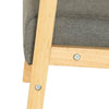 Retro Single Fabric Armchair Seat Chair Accent Armchair Wood Sofa Grey UK