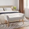 Velvet Tufted End Bed Bench Hallway Long Chaise Bedroom Side Window Seat Bench