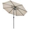 2.7M Parasol Sun Shade Outdoor Garden Patio Round Umbrella Crank Tilt Canopy
