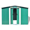 Garden Storage Shed Green Metal 257x205x178 P6U5