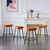 2/4PCS Bar Stools Breakfast Kitchen Stool Industrial Barstools Velvet Seat Metal