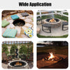 93cm Fire Pit Ring Heavy Duty Thick Fire Pit Liner Solid Steel DIY Wood Burning