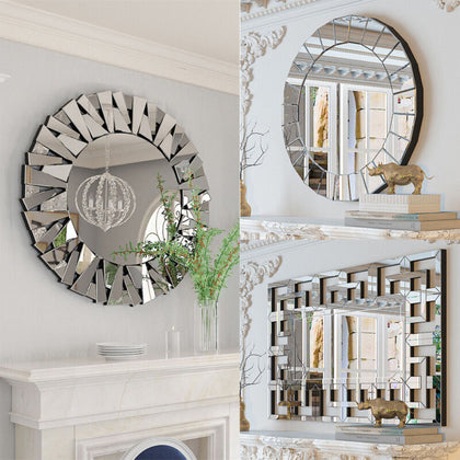 Frameless Wall Decorative Mirror Silver Polished Mirrors for Wall Decorating Art