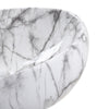 Oval Cloakroom Sink Countertop Basin 480x340mm Grey Marble Ceramic HandWash Bowl