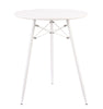 23 Inch Dining Table Round Coffee Table Side Tables w/Metal Legs Wooden Top