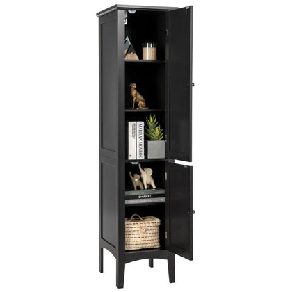5-Tier Bathroom High Cabinet Freestanding Storage Cabinet Organizer 2 Shelves