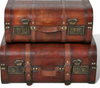 Retro Wooden Treasure Chest Vintage Storage Box Trunk Coffee Table Lockable UK