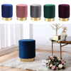 Retro Velvet Round Stool Dressing Table Stool Chair Vanity Footstool Guest Seat