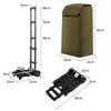2 IN 1 38L Folding Shopping Trolley Truck Grocery Luggage Carrier Bag 2 Wheels