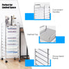 10 Drawers Storage Rolling Cart Home Office Mobile Utility Trolley Organizer