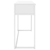 Living Room Modern Console Table White 106x35x75 cm Steel