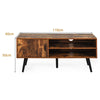 42'' Large TV Stand Industrial Home Entertainment Unit Shelves W/ Side Cabinet
