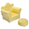Velvet Kids Mini Sofa Children Armchair with Footstool Toddler Boys Girls Gift