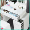 New White Hollywood LED Lights Mirror Makeup Dressing Table Vanity Set 3 Shelves