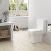 Modern Bathroom Square Toilet Close Coupled WC Soft Close Seat Short Projection