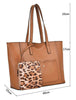 Leopard Print Purse & Large Tote Bag Womens Shoulder Handbag Animal