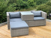 Victoria Rattan Garden Furniture Corner Sofa Lounge Set In/Outdoor Extra Wide