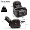 Riser & Recliner Armchair Leather 8 Point Electric Heated Massage Sofa Arm Chair