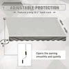 Patio Awning Manual GardenCanopy Sunshade Retractable Shelter Outdoor Shade Grey