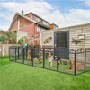 8Panels Heavy Iron Dog Playpen Pet Dog Whelping Fence Puppy Pen w/Waterproof Mat