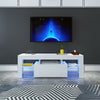 130cm Matt High Gloss TV Stand Cabinet Unit Front Sideboard Shelves LED Lights