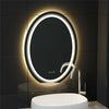Large Oval Wall LED Bathroom Mirror Dimmable Vanity Mirror Backlit+Front-