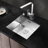 Stainless Steel Kitchen Sink Laundry Catering Topmount Square Single Bowl UK