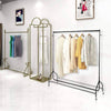 6ft Heavy Duty Clothes Rail Display Garment Rack Dress Hanging Shoes Shelf Stand