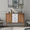 Modern Sideboard Buffet 2 Doors 3 Drawers Storage Cabinet Cupboard White Home
