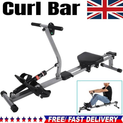 12-Gear Fitness Adjustable Magnetic Rowing Machine Rower w/ LCD Digital Monitor