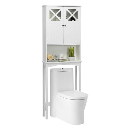 Over-The-Toilet Storage Cabinet 3-Tier Washing Machine Rack W/ Adjustable Shelf