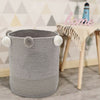 Woven Hamper Pompom Laundry Storage Basket Dirty Clothes Storage Basket