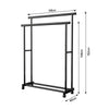 Heavy Duty Clothes Rail Home Shop Garment Hanging Display Stand Rack On Wheels