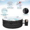 4-Person Inflatable Hot Tub Spa Portable Heated Round Tub Spa Massage Bubble Jet