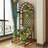 Large Wooden Plant Stand Hanging Flower Shelf Ladder Rack Garden Outdoor Indoor