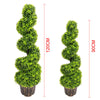 3/4ft Artificial Boxwood Tower Tree Topiary Spiral Twist Plants Outdoor Indoor