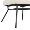 Industrial Style Sherpa Single Sofa Upholstered Seats Dining Chair W/ Metal Legs