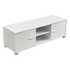 Panana White TV Stand Cabinet Unit 2 Door 2 Shelves Cupboard Entertainment