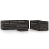 6 Piece Garden Set Grey Impregnated Pinewood S3M8