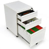 Mobile File Cabinet 3-Drawers Stationeries Storage Organiser Unit with Lock