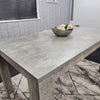 Grey Dining Table And 4 Chairs Dining Room Wood kitchen table and Leather chairs