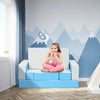 4-In-1 Kid Sofa Bed Convertible Upholstered Foam Playset Children Climb Blocks