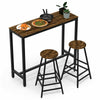 Pub Kitchen Height Bar Table Stool Dining Bistro Combination 1 Table +2 Chairs