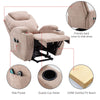 Electric Riser Heated Armchair Power Lift Chair Massage Cinema Recliner Beige