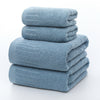 Pack of 4 100% Cotton Bath Sheet Towel Set Face Towel Beach Towel Soft Bath