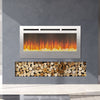 Wall Electric Fire Fireplace Sliver Glass Inset Into 12Color Flame Warmer Heater