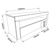 Modern TV Unit Cabinet White Stand High Gloss Sideboard 120cm with LED RGB Light