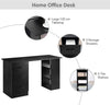 120cm Computer Desk Writing PC Table Workstation Laptop w/ 3 Shelf & Drawers