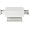 Coffee Table White LED High Gloss Rectangle Cocktail Table Modern Living Room