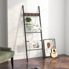 5-Tiers Blanket Ladder Wall leaning Display Shelf Industrial Blanket Holder Rack